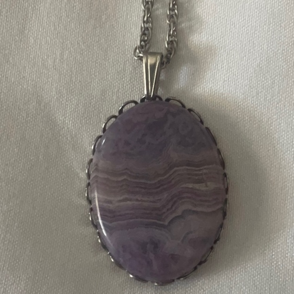 Blue Lace Agate Necklace